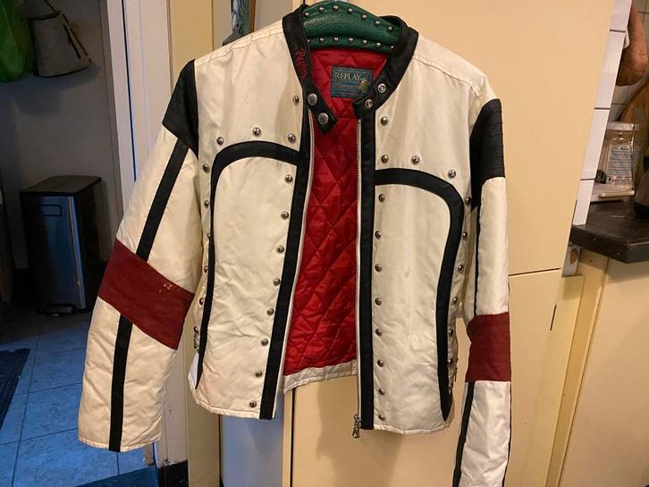 Replay Motorkap Meisjes - Vintage Stijl, Kleding | Heren, Jassen | Zomer, Gedragen, Overige maten, Wit, Ophalen of Verzenden