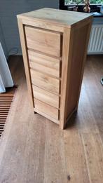 Houten kastje met lades, Ophalen, Minder dan 50 cm, Teakhout, Zo goed als nieuw