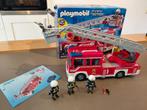 Playmobil brandweer ladderwagen - 9463, Ophalen of Verzenden, Zo goed als nieuw, Complete set