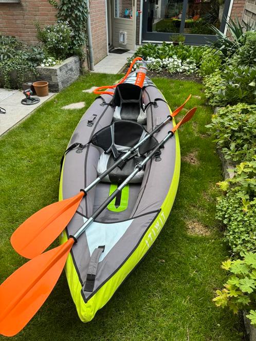 Itiwit opblaasbare kajak 1-2personen, Watersport en Boten, Kano's, Zo goed als nieuw, Kajak, Twee personen, Opblaasbaar, Met peddels