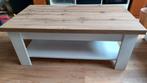 Salontafel MARKSKEL 60x110 wit/eiken, Ophalen, Kunststof, Gebruikt, 100 tot 150 cm