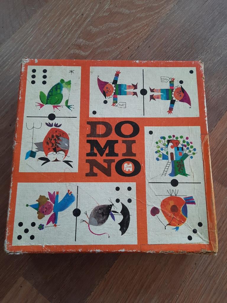 Vintage Domino spel met kaarten van Jumbo, Drie of vier spelers, Ophalen of Verzenden, Gebruikt, Jumbo