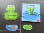 Houten lagenpuzzel kikker, GOULA, 8 stukjes., 2 tot 4 jaar, Gebruikt, Ophalen of Verzenden, Van hout