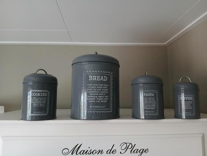 Riverdale Blikken Voorraadpotten Set, Huis en Inrichting, Keuken | Keukenbenodigdheden, Zo goed als nieuw, Ophalen