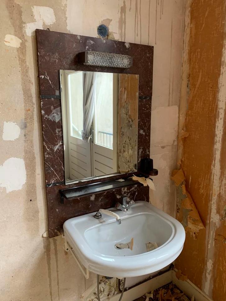 Oude kappers wasbak, Huis en Inrichting, Badkamer | Badkamermeubels, Gebruikt, Wasbak of Wastafel, Minder dan 100 cm, 50 tot 100 cm