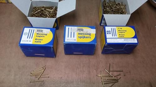 Messing nagels 2,4x45 2,7x50 2,7x55 VK BK (spijkers) HJZ, Doe-het-zelf en Verbouw, Deuren en Horren, Nieuw, Binnendeur, 200 tot 215 cm