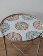 Mozaiektafeltje handgemaakt (bijzettafel), Huis en Inrichting, Tafels | Salontafels, Ophalen, Minder dan 50 cm, Rond, Nieuw