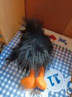Zwarte kraai handpop vogel met piepje 35 cm, Ophalen of Verzenden