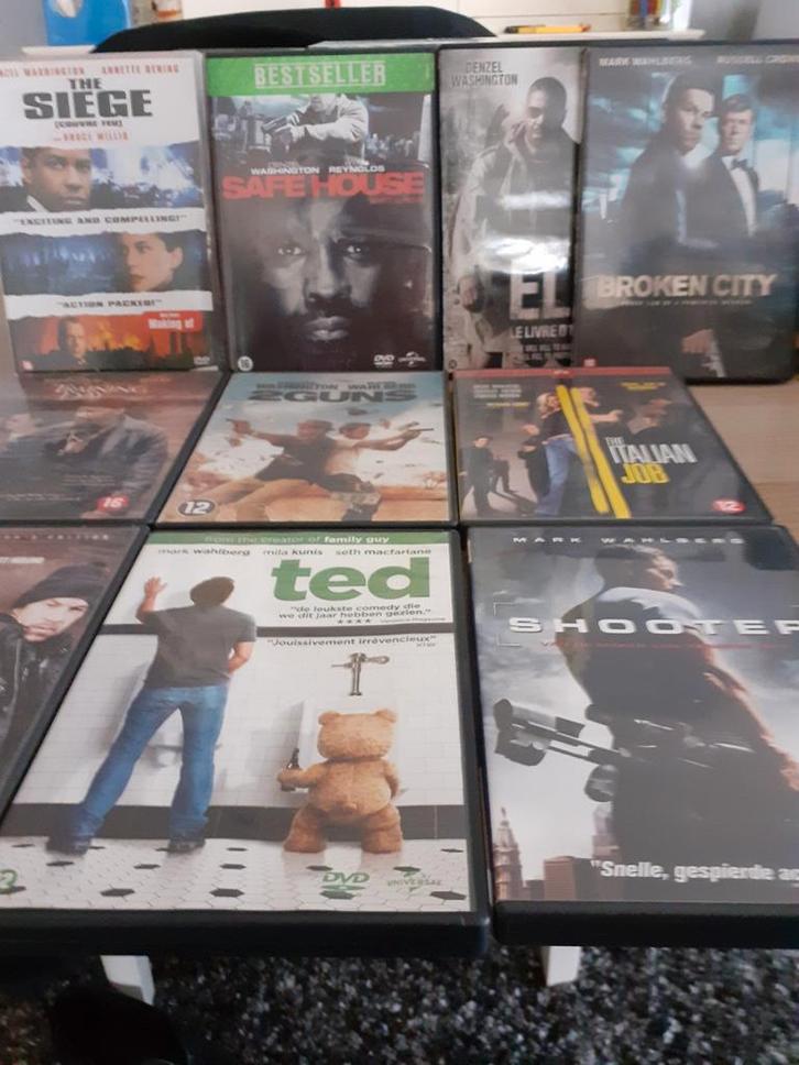 10 DVD's: Mark Wahlberg & Denzel Washington €1,00 per stuk, Cd's en Dvd's, Dvd's | Actie, Zo goed als nieuw, Vanaf 12 jaar, Ophalen of Verzenden