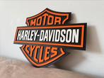Harley Davidson logo 40cm uit hout woon decoratie mancave, Verzenden, Nieuw