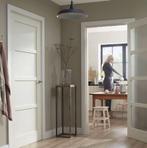 Paneeldeur binnendeur 4 vlakken wit voorgelakt stomp, Doe-het-zelf en Verbouw, Deuren en Horren, Niet ingevuld, 80 tot 100 cm