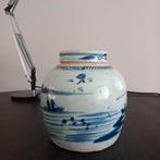 Een Chinese porseleinen gemberpot, gedecoreerd in blauw/wit, Antiek en Kunst, Ophalen of Verzenden