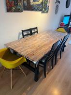 IKEA SKOGSTA eettafel (235 * 100) met 6 stoelen, Ophalen, Gebruikt, 200 cm of meer, 50 tot 100 cm