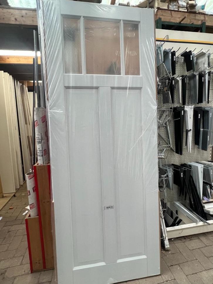 88x231,5cm Binnendeur opdek L incl glas CD7, Doe-het-zelf en Verbouw, Deuren en Horren, Nieuw, Binnendeur, 215 cm of meer, 80 tot 100 cm