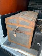 Twee vintage koffers en een Franse dekenkist te koop!, Slot, Gebruikt, Leer, Ophalen