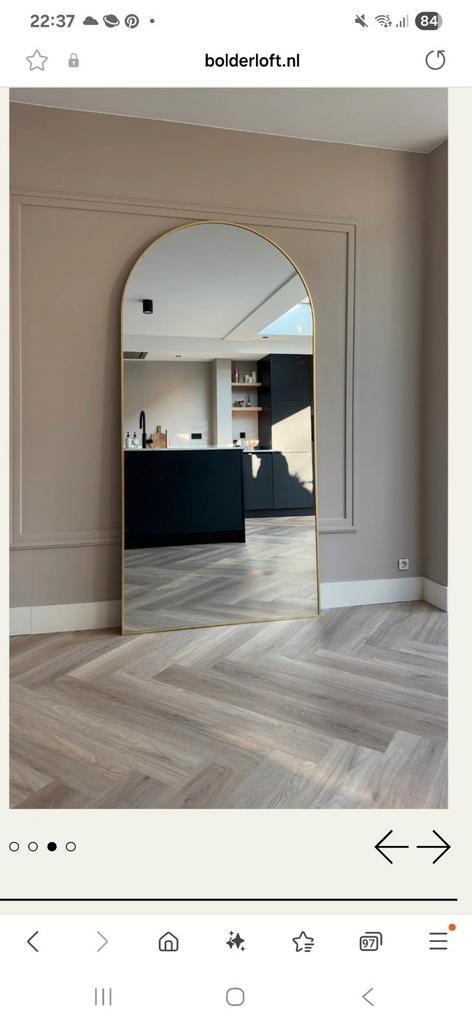 Bolderloft gouden spiegel NIEUW!, Huis en Inrichting, Woonaccessoires | Spiegels, Nieuw, Rechthoekig, Ophalen