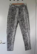 Grijze skinny high waist slangenprint broek, Verzenden, Zo goed als nieuw, W30 - W32 (confectie 38/40), Grijs