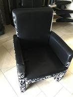 Eetkamer stoelen half-leer 4x, Huis en Inrichting, Complete eetkamers, Ophalen, Gebruikt, 4 tot 6 stoelen