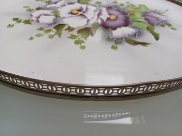 Vintage blad van glas en metaal  beschikbaar voor biedingen