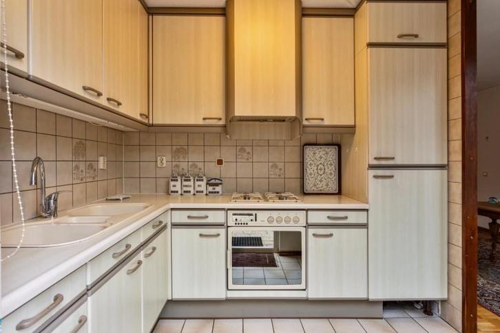 Hoekkeuken, Huis en Inrichting, Keuken | Complete keukens, Gebruikt, Hoekkeuken, Wit, Kunststof, Ophalen
