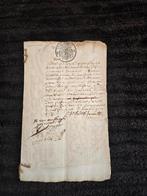 Antieke notariele akte 1754, Antiek en Kunst, Ophalen of Verzenden