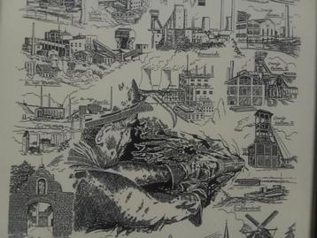 Limburgse Steenkool Mijnen Staatsmijnen in Limburg 23x33 cm beschikbaar voor biedingen