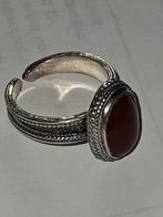 Zilveren 900 ring met carneool, Sieraden, Tassen en Uiterlijk, Antieke sieraden, Ophalen of Verzenden, Zilver, Met edelsteen