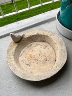 Mooi vogelvoeder of waterbak. Van steen., Steen, Rond, Ophalen of Verzenden, Zo goed als nieuw