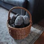 Vintage rieten draagmand - decoratief & praktisch, Ophalen, Overige materialen, Minder dan 50 cm, Gebruikt