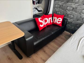 IKEA Zwarte bank met vering 177x88cm