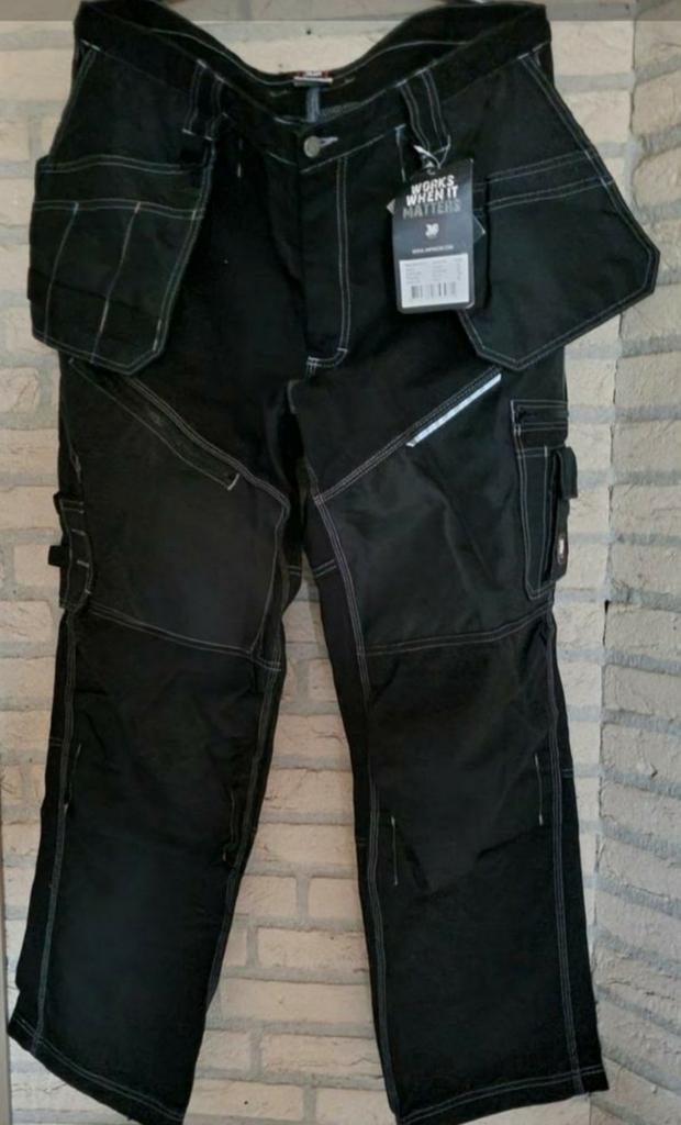 Zwarte werkbroek klussers broek JMP maat 60 extra zakken, Tuin en Terras, Werkkleding, Nieuw, Broek, Ophalen of Verzenden