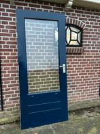 Hardhouten achterdeur 87,5x201,5cm., Doe-het-zelf en Verbouw, Ophalen, 80 tot 100 cm, 200 tot 215 cm, Glas