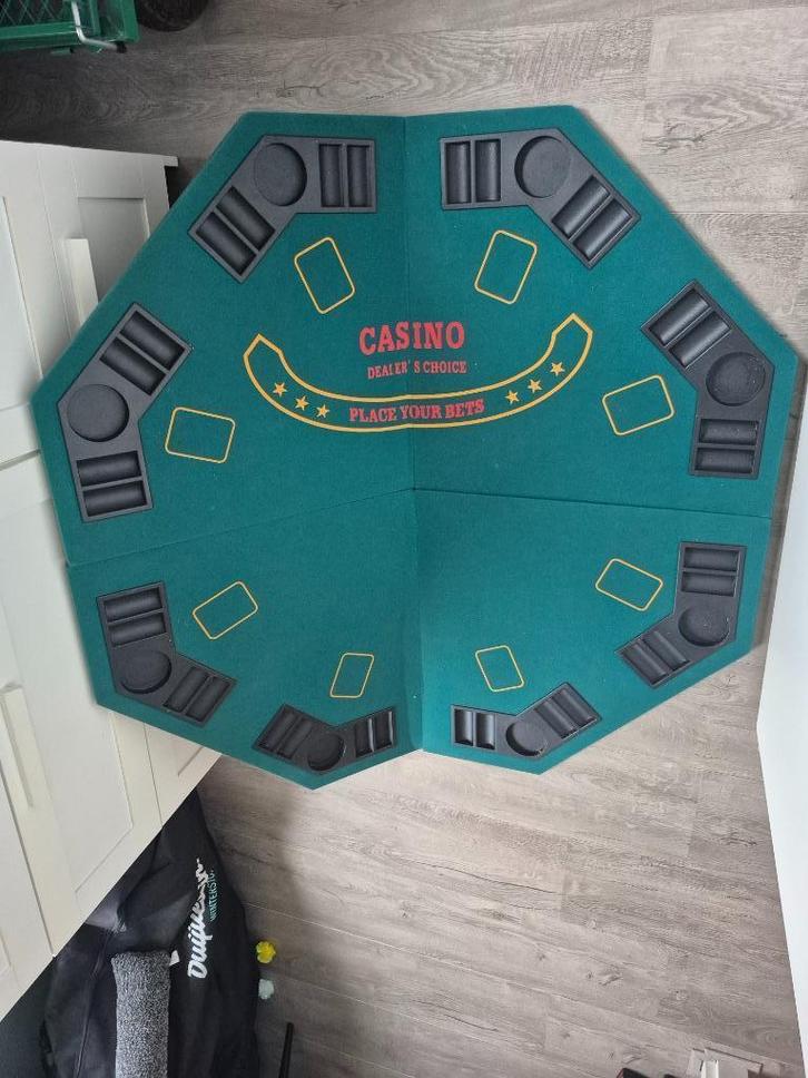 Pokertafel inklapbaar 8 personen, Hobby en Vrije tijd, Gezelschapsspellen | Kaartspellen, Gebruikt, Vijf spelers of meer, Ophalen