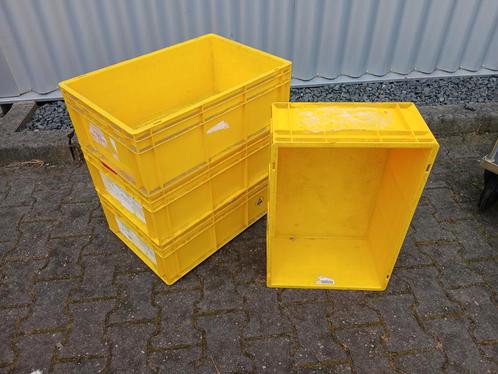 Gebruikte degelijke kunstof bakken 60x40x22cm kisten, Doe-het-zelf en Verbouw, Kratten en Dozen, Gebruikt, Bak of Kist, 50 tot 75 cm
