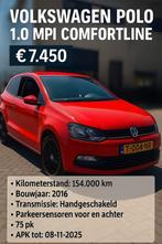 Volkswagen Polo 1.0 MPI 55KW 2016 Rood, Auto's, Volkswagen, Voorwielaandrijving, 74 pk, Handgeschakeld, 3 cilinders