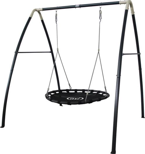 Metalen nestschommel Ø 120cm antraciet crème met standaard!!, Kinderen en Baby's, Speelgoed | Buiten | Speeltoestellen, Zo goed als nieuw