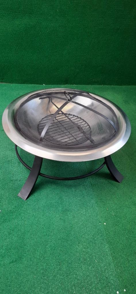 Tepro Silver City Vuurschaal RVS/Zwart, Tuin en Terras, Vuurschalen, Zo goed als nieuw, Ophalen
