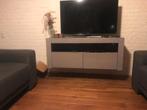 TV meubel, Ophalen, 100 tot 150 cm, Eikenhout, Zo goed als nieuw