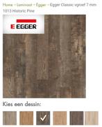 Egger classic robin wood laminaat (+/- 70m2), Ophalen, Gebruikt, 75 m² of meer, Crème