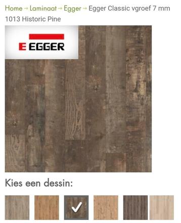 Egger classic robin wood laminaat (+/- 70m2) beschikbaar voor biedingen