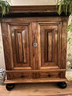 Mooie antiek eikenhouten met palissander kast met bolpoten, Antiek en Kunst, Antiek | Meubels | Kasten, Ophalen