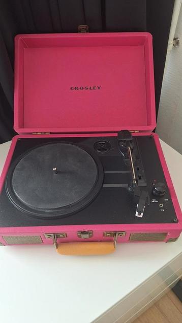Crosley draagbare platenspeler Roze. beschikbaar voor biedingen