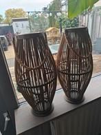 Windlicht 2 stuks, Huis en Inrichting, Woonaccessoires | Kandelaars en Kaarsen, Ophalen, Zo goed als nieuw, Hout