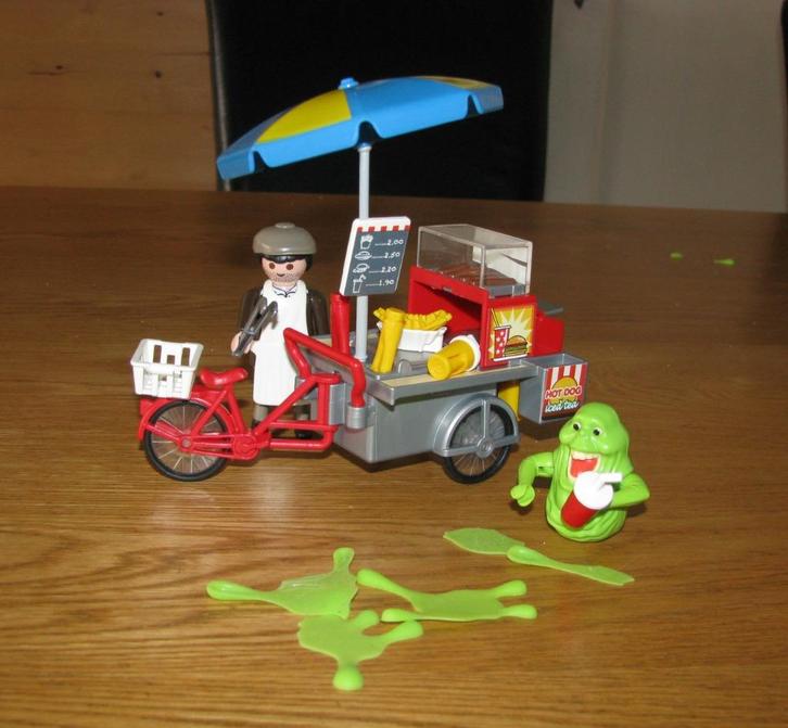 Playmobil 9222 met beschrijving. Ghostbusters Hotdogwagen, Kinderen en Baby's, Speelgoed | Playmobil, Gebruikt, Complete set, Ophalen of Verzenden