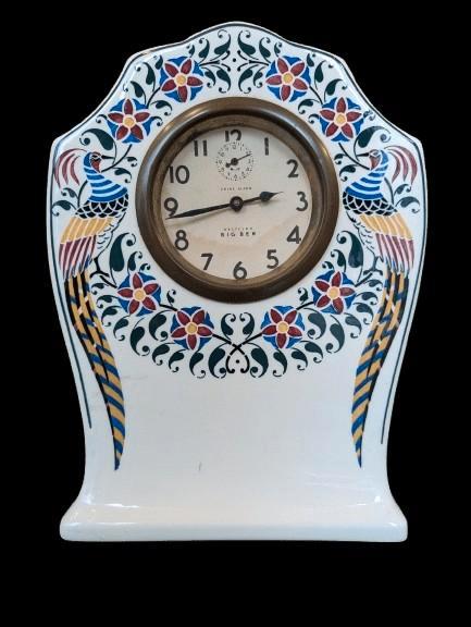 Art Deco Klokje - Delft Aardewerk, ca. 1900-1920, Antiek en Kunst, Antiek | Klokken, Ophalen of Verzenden
