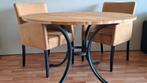 Eettafel rond 120cm eiken, Huis en Inrichting, Tafels | Eettafels, Ophalen, Zo goed als nieuw, Vier personen, Industrieel / Eclectisch