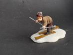 Luville jongen op ski kerstdorp kersthuisjes, Diversen, Kerst, Verzenden, Zo goed als nieuw