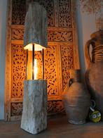 Landelijke design tafellamp van drijfhout, Stoer sober design robuust landelijk, 50 tot 75 cm, Nieuw, Ophalen of Verzenden