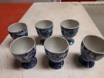 PORSELEINEN JAPANSE?-BLAUWE EIERDOPJES., Ophalen