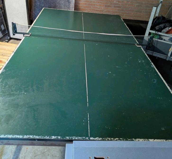 Tafeltennistafel Butterfly inklapbaar verrijdbaar pingpong, Sport en Fitness, Tafeltennis, Gebruikt, Tafel Indoor, Inklapbaar